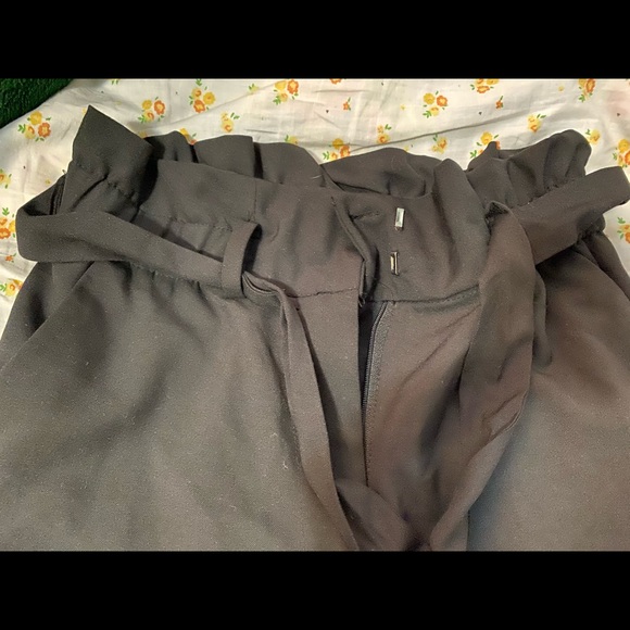 Tie waist black trouser - Picture 3 of 3